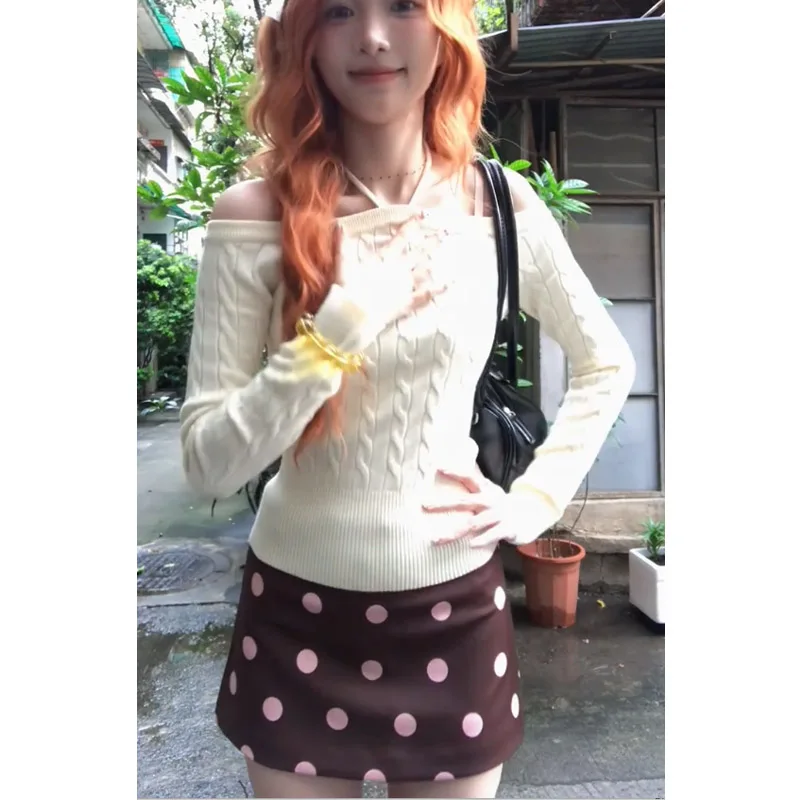 

Сексуальная юбка с принтом в горошек, с низкой талией, облегающая, женская, модная, повседневная, А-силуэт, короткая, с защитой от распахивания, для молодых девушек