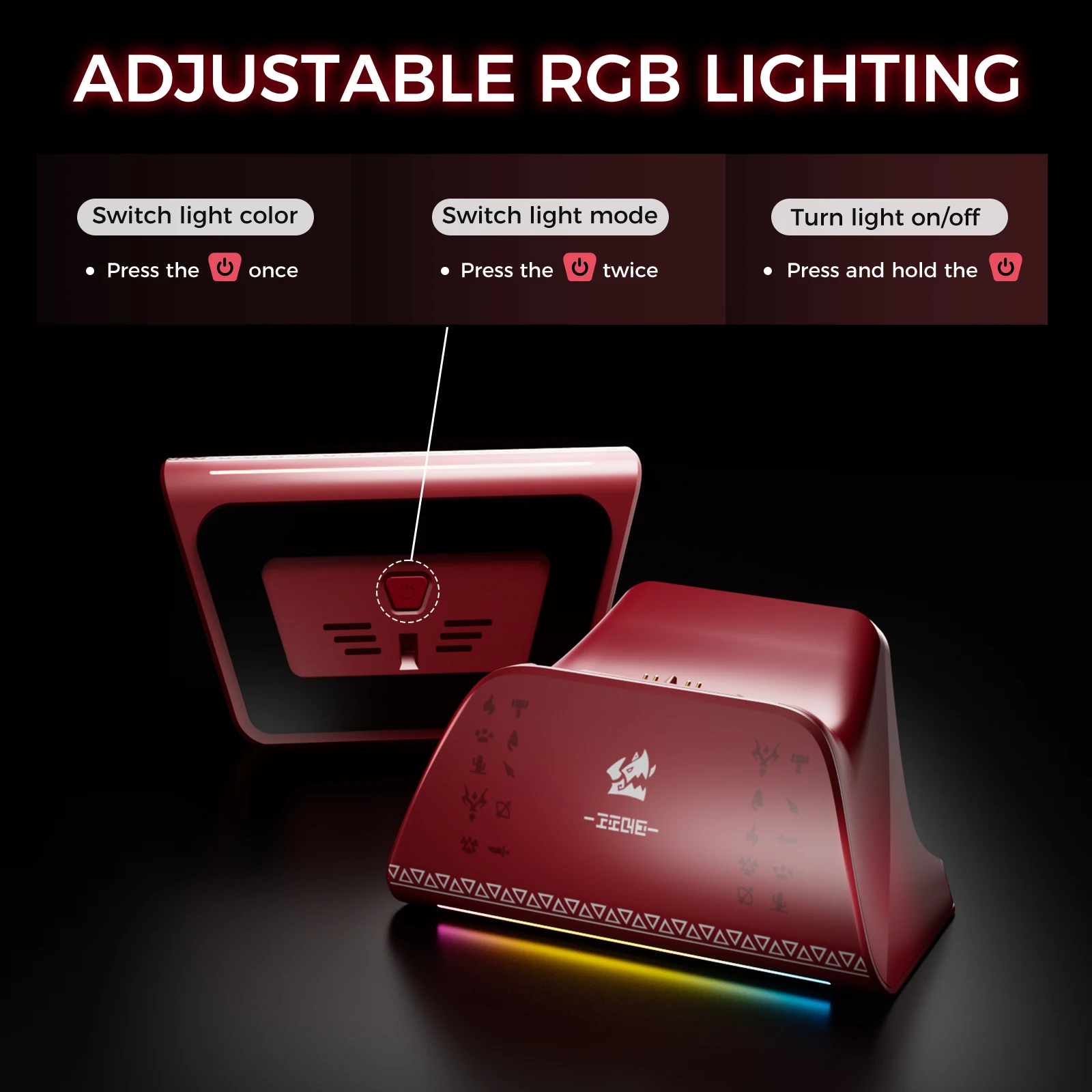 IINE CHARGING STATION FOR PS5 CONTROLLER/Anti-slip Design，LED Indicator，Overcharge Protection，Fast Charging - Image 6