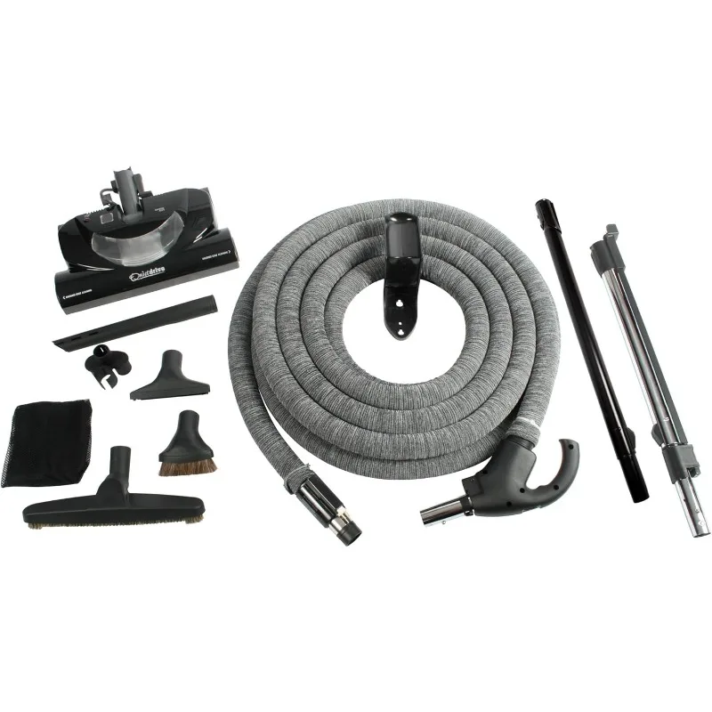 Central Vacuum CT20DXQD Kit with 35' DC Hose, Black