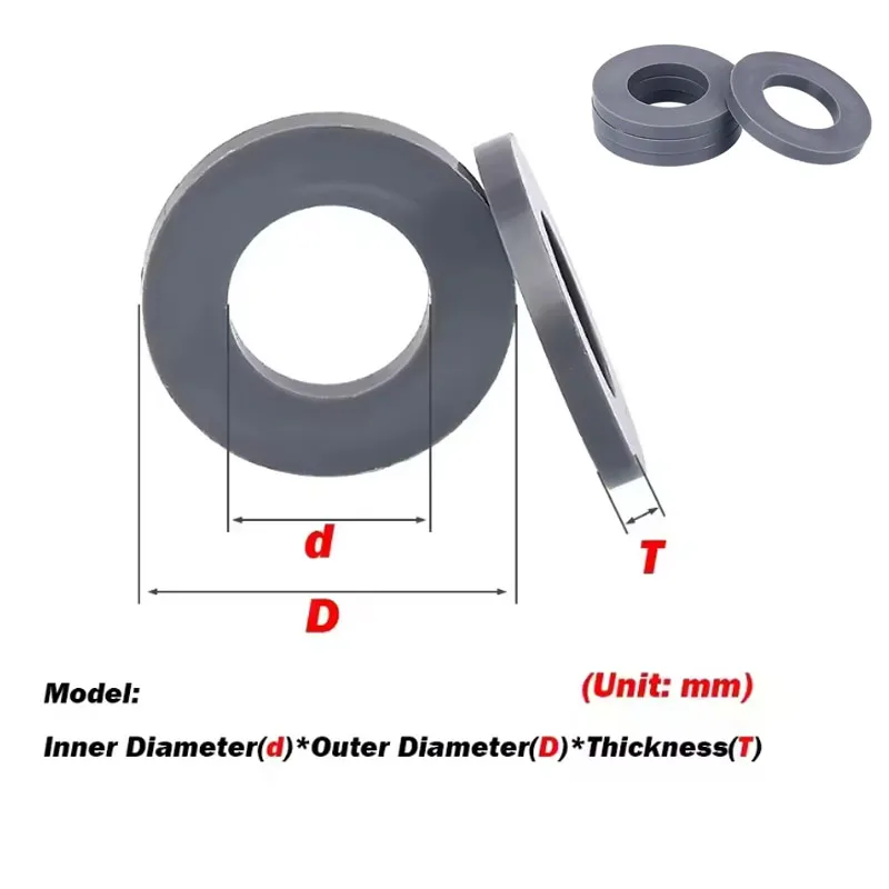 M3-M20 PVC Flat Washer Gasket Anti Corrosion Chemical Resistant Plastic Seal Ring Sealing Pad Hardware Fastener Assortment