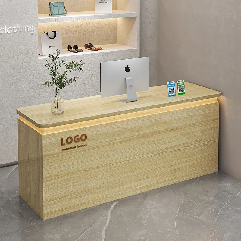 Economic Beautician White Reception Desk Luxury Workshop Reception Desk Salon Business Mostrador De Tienda Modern Furniture