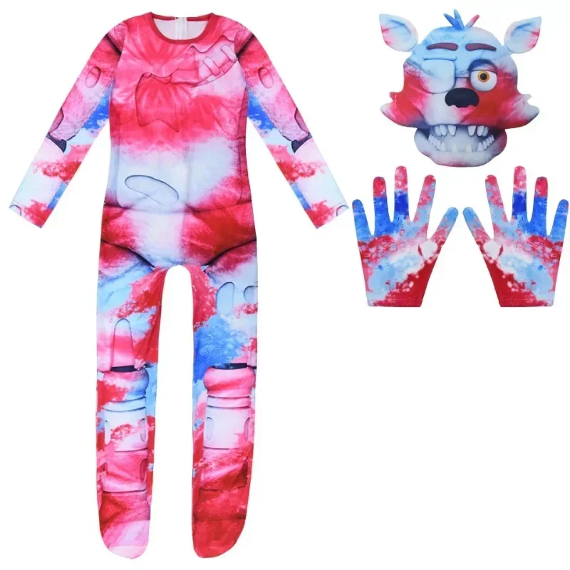 الرهيبة هالوين زي للأطفال خمس ليال F-Freddyed بذلة تأثيري كابوس BonnieD Fnaf أنيمي هدية الكريسماس للطفل