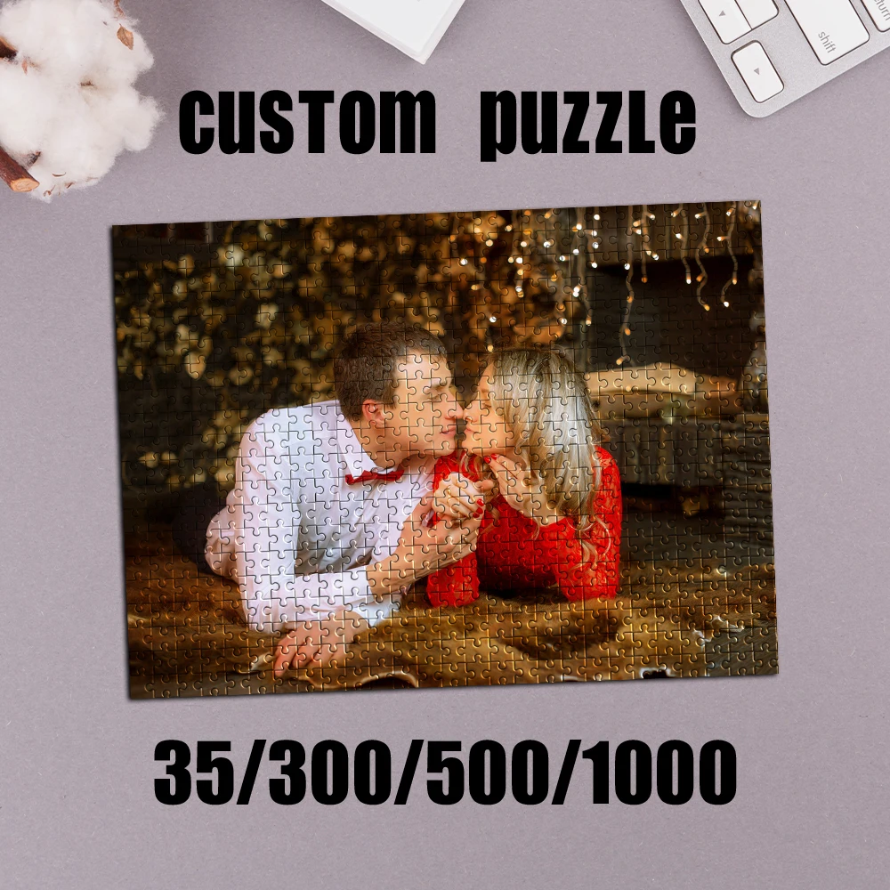 35/300/500/1000 Stück personalisiertes, individuelles Foto-Paar-Puzzle, DIY-Spielzeug, Dekoration, Sammlerstück, Geschenk