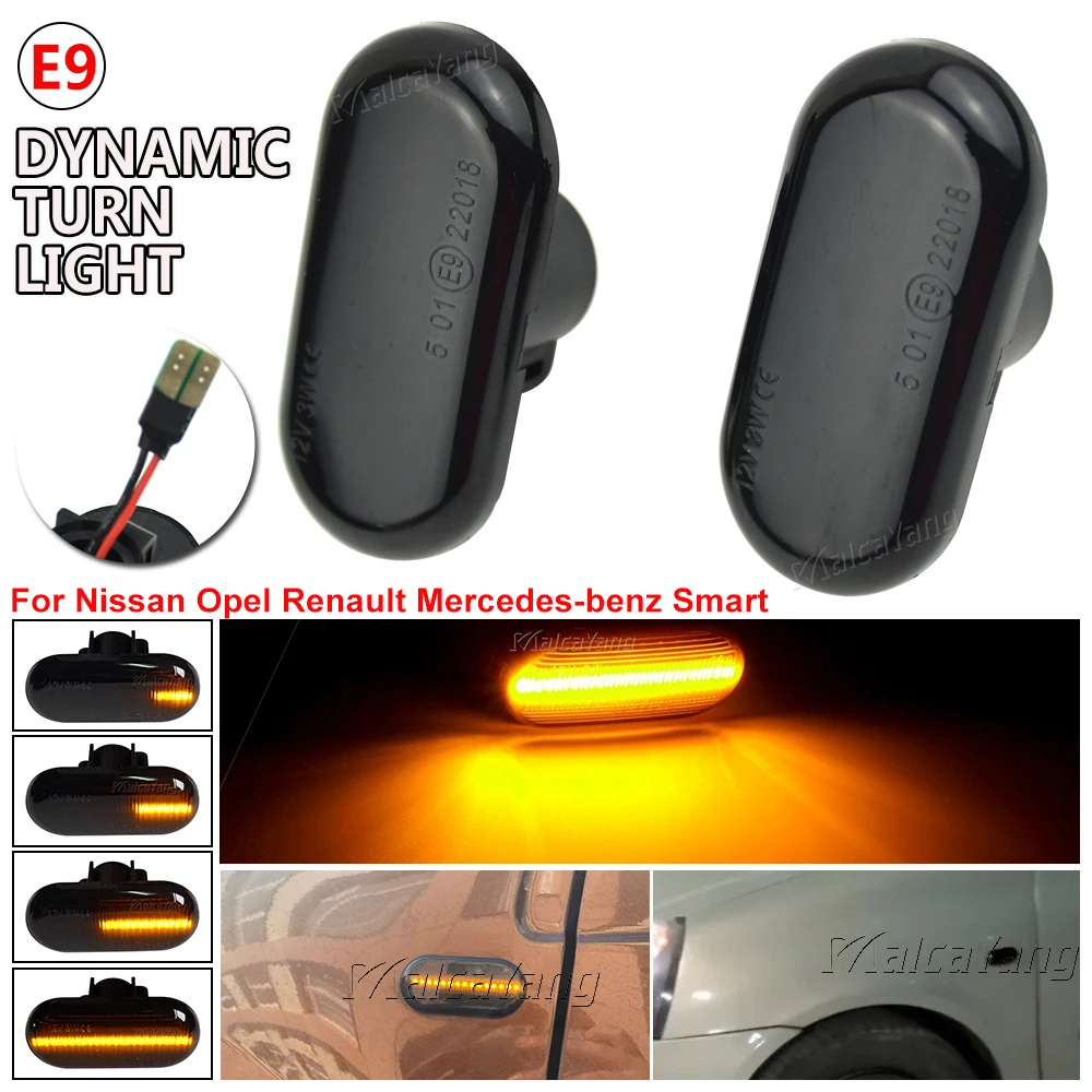 For Renault Clio 1 2 KANGOO MEGANE ESPACE TWINGO MASTER LED Dynamic Side Indicator Marker Signal Light Lamp Sequential Flashing