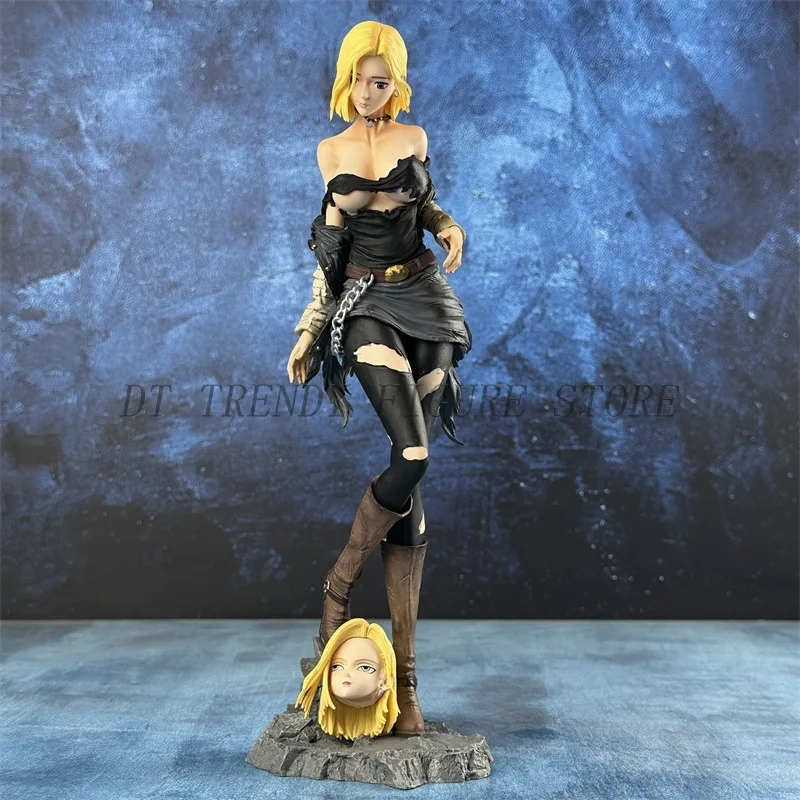 30cm Anime GK DRAGON BALL Standing Posture Android 18 Action Figures PVC Lazuli Statue Collection Model Ornament Toy Child Gifts