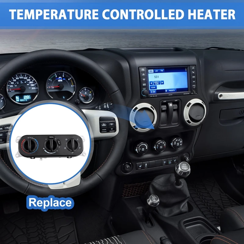 For Jeep Wrangler 2007-2010 Heater A/C Climate Temperature Control P55111841 Air Conditioning Control Panel