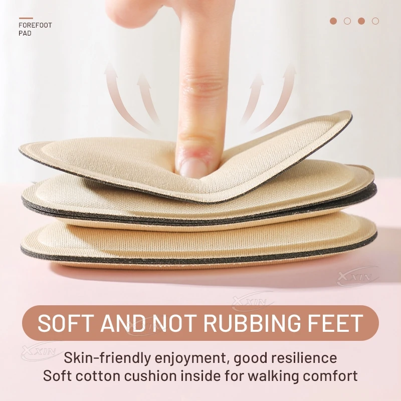 【Xxin】Forefoot Cushion Non-slip High Heels Insole Anti-scuffing Soft Reduce Shoe Size