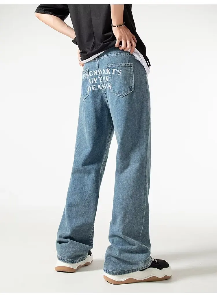 2024 ropa y2k streetwear drachens tickerei sommer neue jeans hose für männer kleidung gerade luxus denim hose pantalon homme – Detail 6