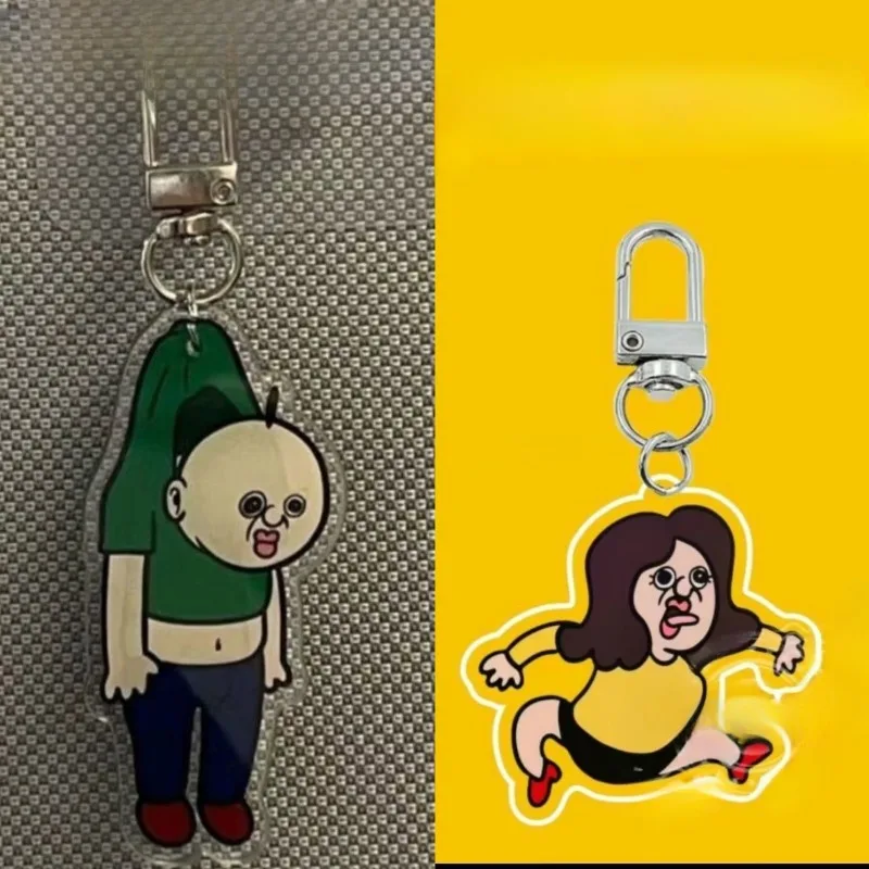 Bang Bang Tang Tang animation peripheral creative funny transparent acrylic keychain hanging chain bag decoration couple gift