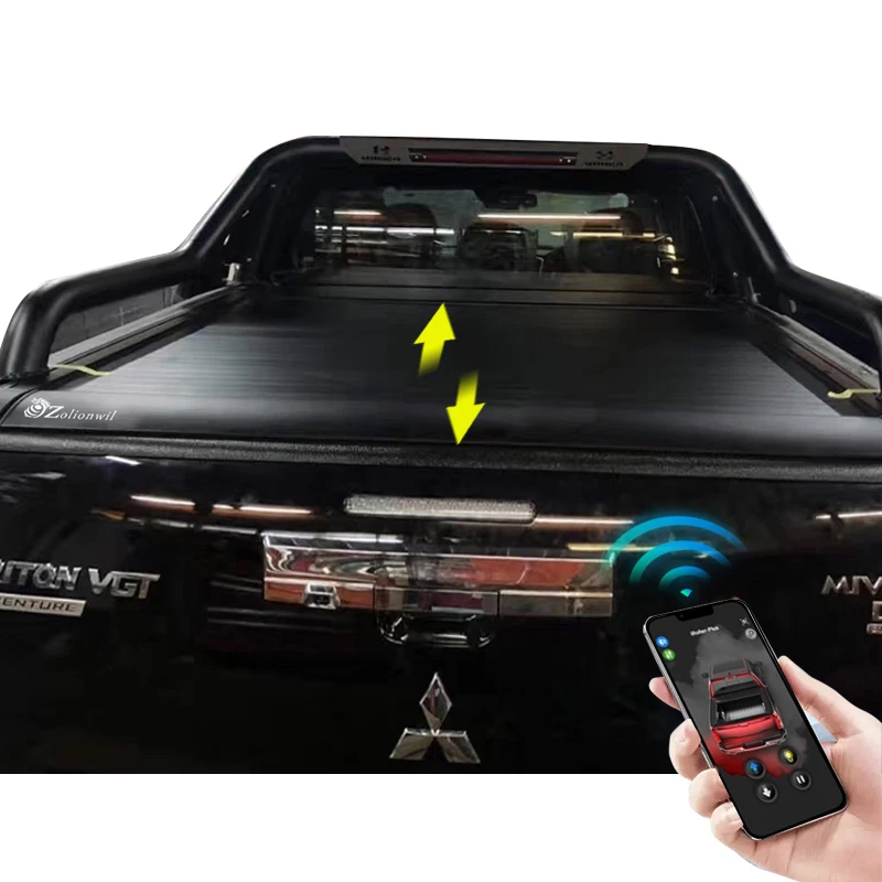 

Truck Roll up Aluminum Retractable Roller Lid Pickup Bed Electric Tonneau Cover for Mitsubishi Triton L200