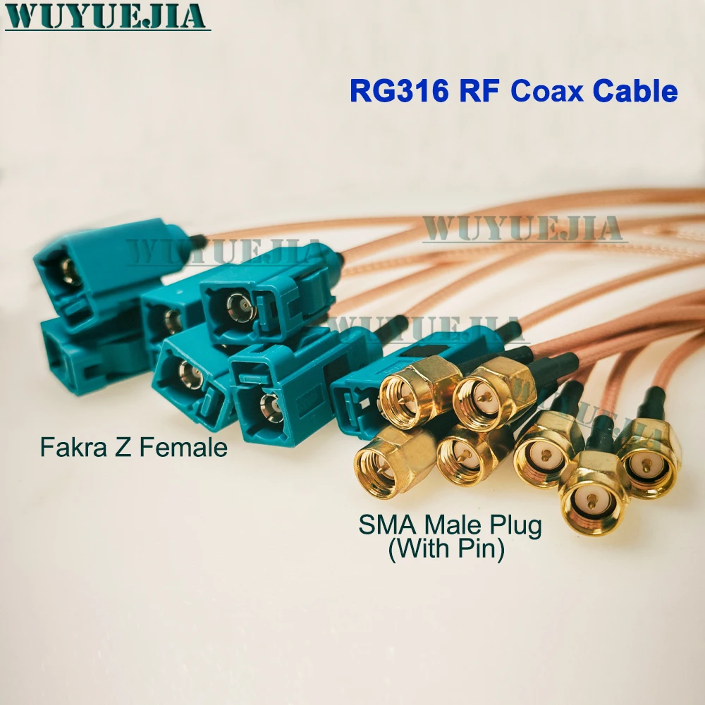 

Адаптер Fakra (гнездо) на SMA (штекер) 50-1.5 RG-316, коаксиальный кабель-удлинитель для автомобильной GPS-антенны