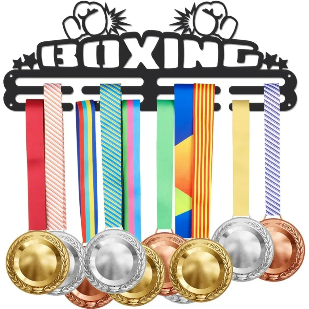 Porte-médaille de boxe, crochets de médaille, cintre de médaille de sport, barres de récompenses suspendues, support mural en fer, affichage de récompenses, décoration pour athlètes