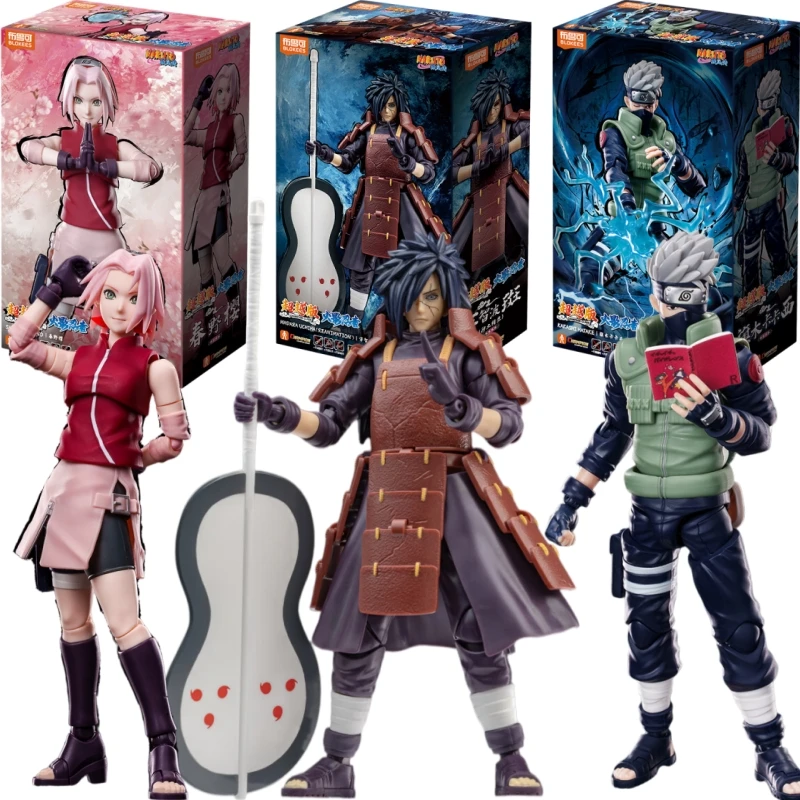 BLOKEES Original NARUTO Uchiha Madara Kakashi Sakura Minato Serie CHAMPION CLASS Figuras de Acción Originales Ensambladas Modelo de Juguete