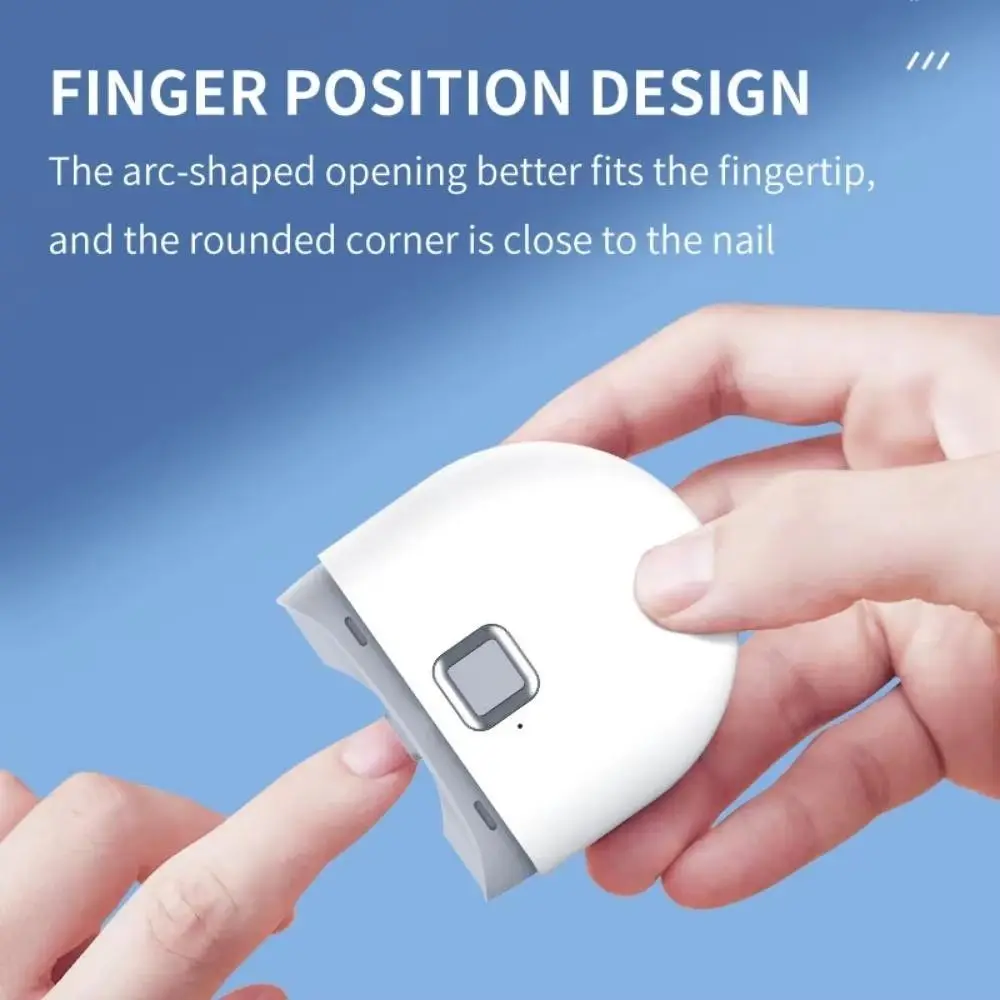 2 في 1 مقص أظافر كهربائي مع ضوء LED USB شحن مطحنة تلميع الأظافر المحمولة المضادة للرذاذ التلقائي مسمار المتقلب #3