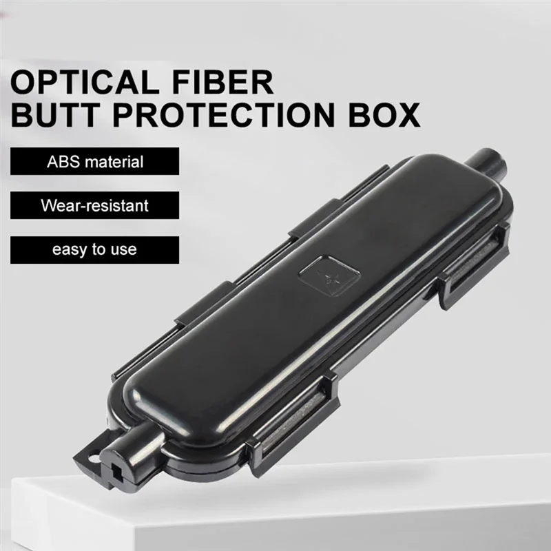 A26P 10Pcs Optical Fiber Protection Box Drop Cable Rotection Box FTTH SC Adapter Type Waterproof Protected Box