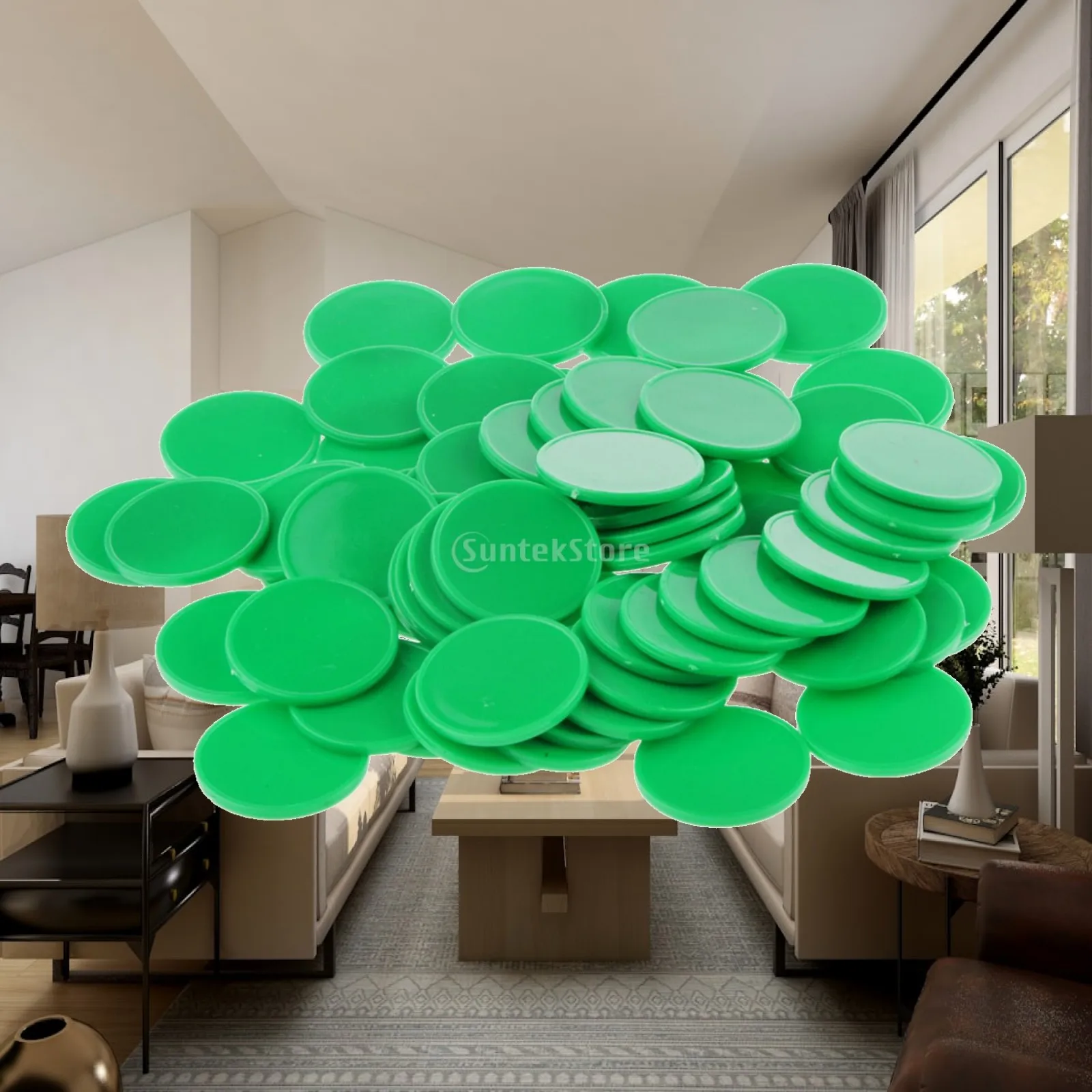 Colorful Plastic Poker Chips Bingo Tokens Educational Counting Coins Casino Accessories for Kids Play