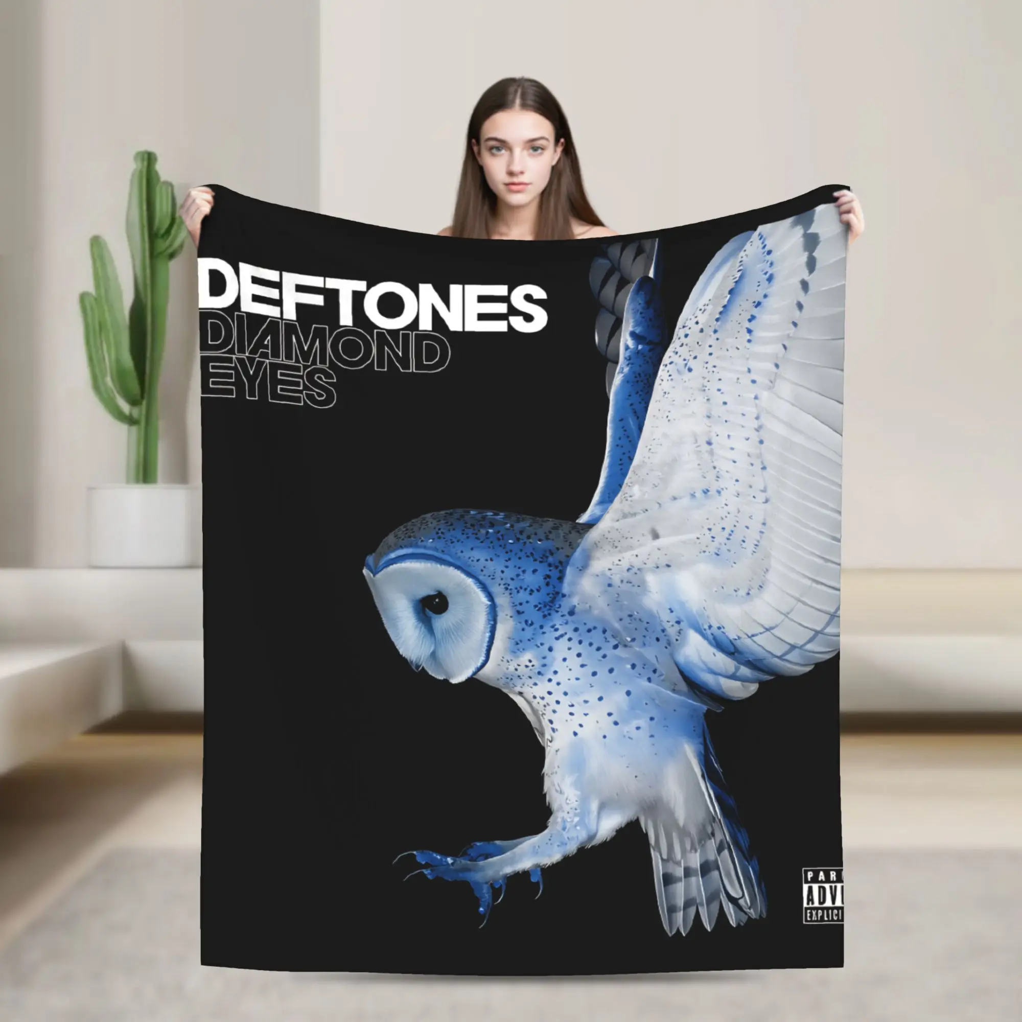 Deftones Metal Band Warm Soft Blanket  Picnic Plush Throw Blanket Pattern Couch Chair Flannel Bedspread Sofa Bed Cover