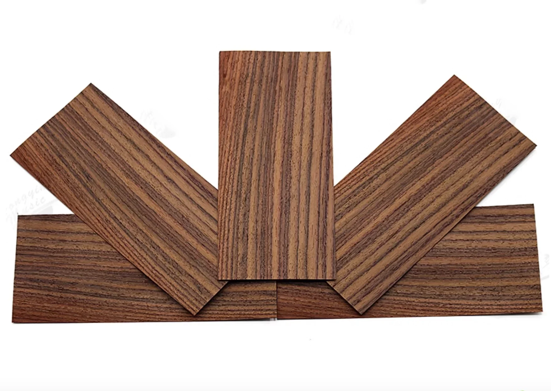 5PCS 200x90x0.5mm Guitar Head  Decorative Indian Rose Wood Veneer Sheets