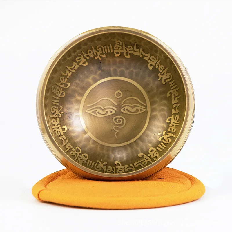 

9m Nepal Handmade Singing Bowl The Eye of the Buddha Yoga Meditation Songbo Buddha sound bowl Resonant Bronze Ear cleaning