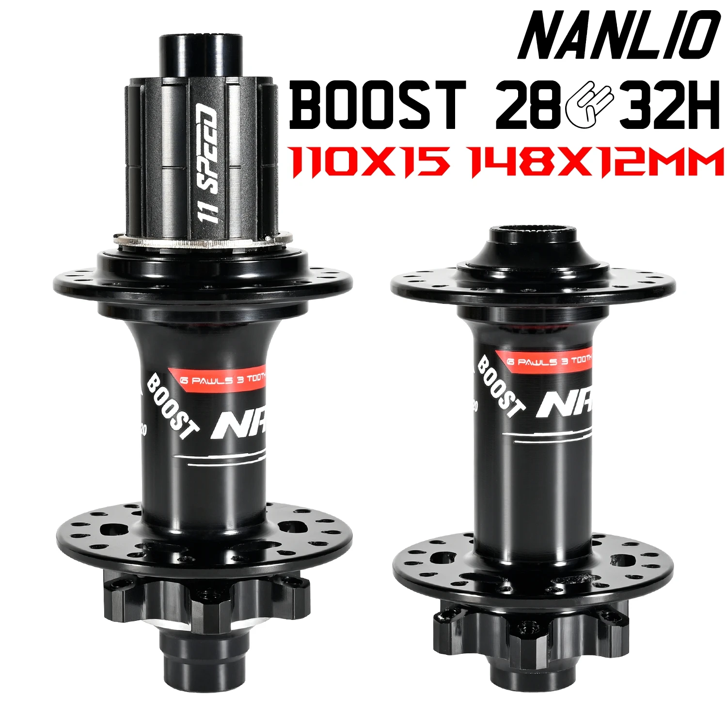 

Nanlio 120HD Boost 15x110 12x148MM MTB Bike Hub Bicycle Hubs 6 pawls 120T 28H 32 Holes HG XD MS 8-12 Speed Noise