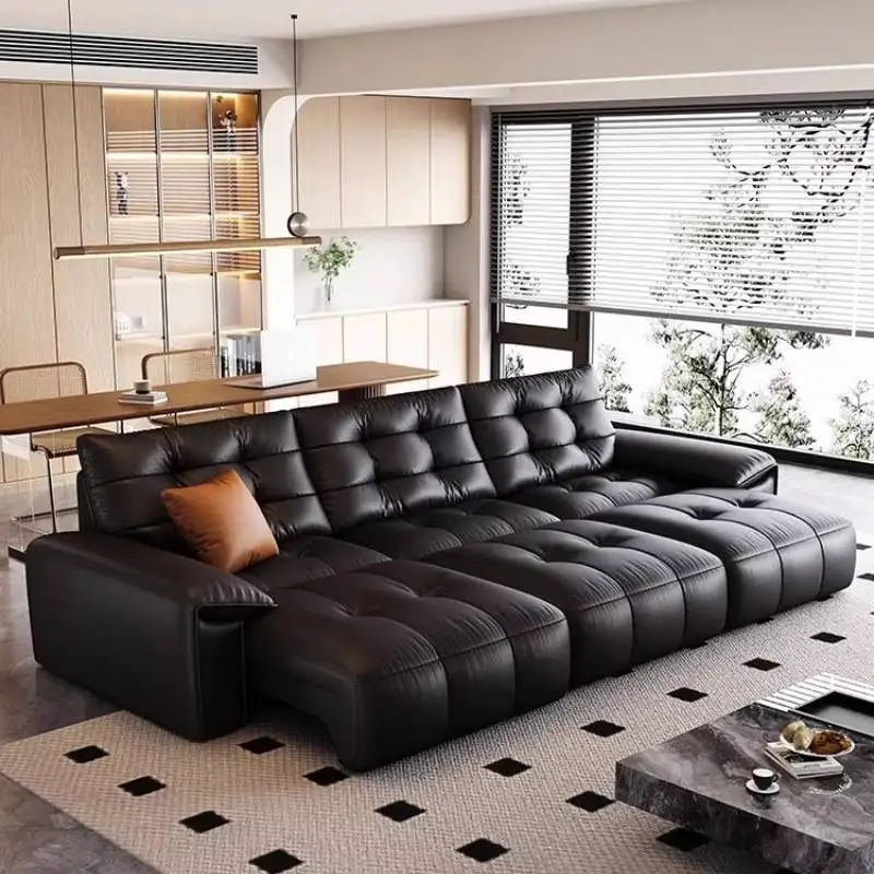 

European Black Electric Recliner Sofas Wood China Quality Italian Living Room Sofas Luxury Modern Banken Woonkamer Furniture