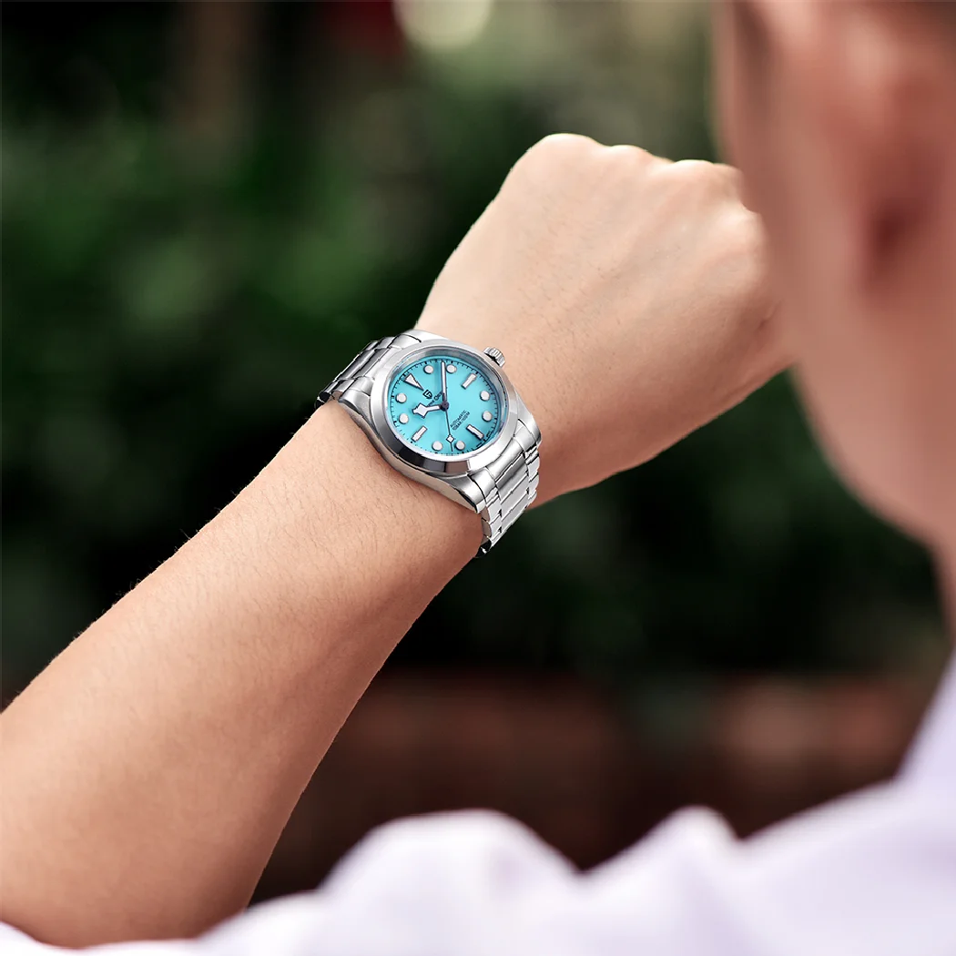 ページニ-メンズメカニカル腕時計,36mmダイバー,カップル用,スポーツ,サファイア,高級,自動,100m,耐水性