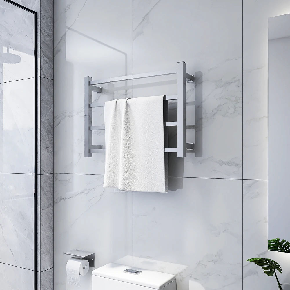 304 Stainless Steel Silver Mirror Polishing Stainless Steel Towel Warmer With Digital Timer