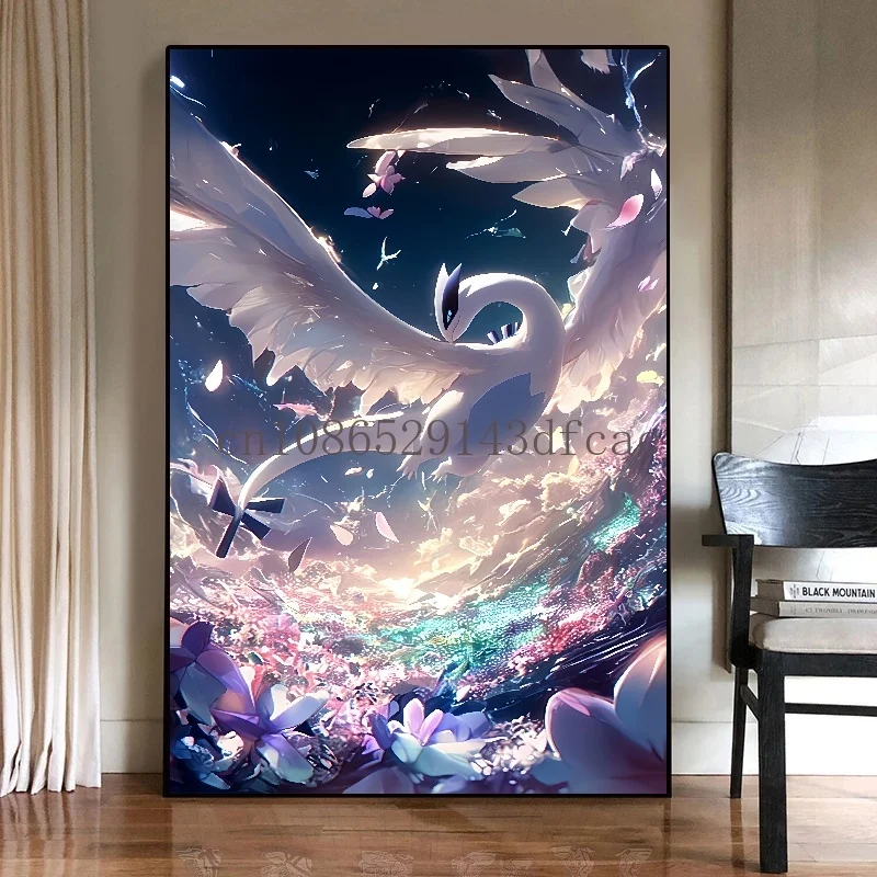 Figuras de Pokémon Anime, pintura en lienzo Hd, Pikachu, Charizard, Bulbasaur, Charmander, póster, imagen artística de pared, decoración de la habitación del hogar, regalos