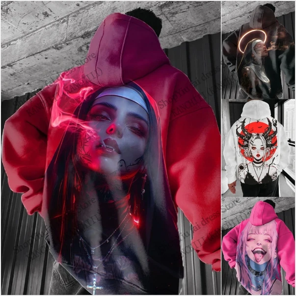 ญี่ปุ่นอะนิเมะเซ็กซี่ SAMURAI 3D พิมพ์กราฟิก Hoodies ผู้ชายผู้หญิงแฟชั่นขนาดใหญ่ Hoodie Sweatshirt ผู้หญิง Sweats Mens เสื้อผ้า