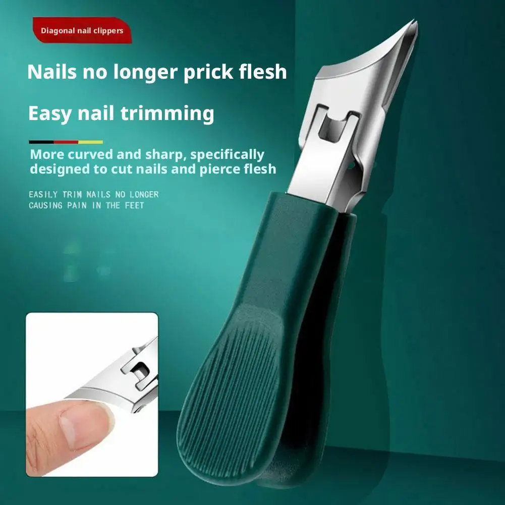 Eagle Beak Beveled กรรไกรตัดเล็บชุด 3, ยาวหนาคุดเอียงกว้าง Care Jaw เล็บเปิดเล็บ Anti W4n5