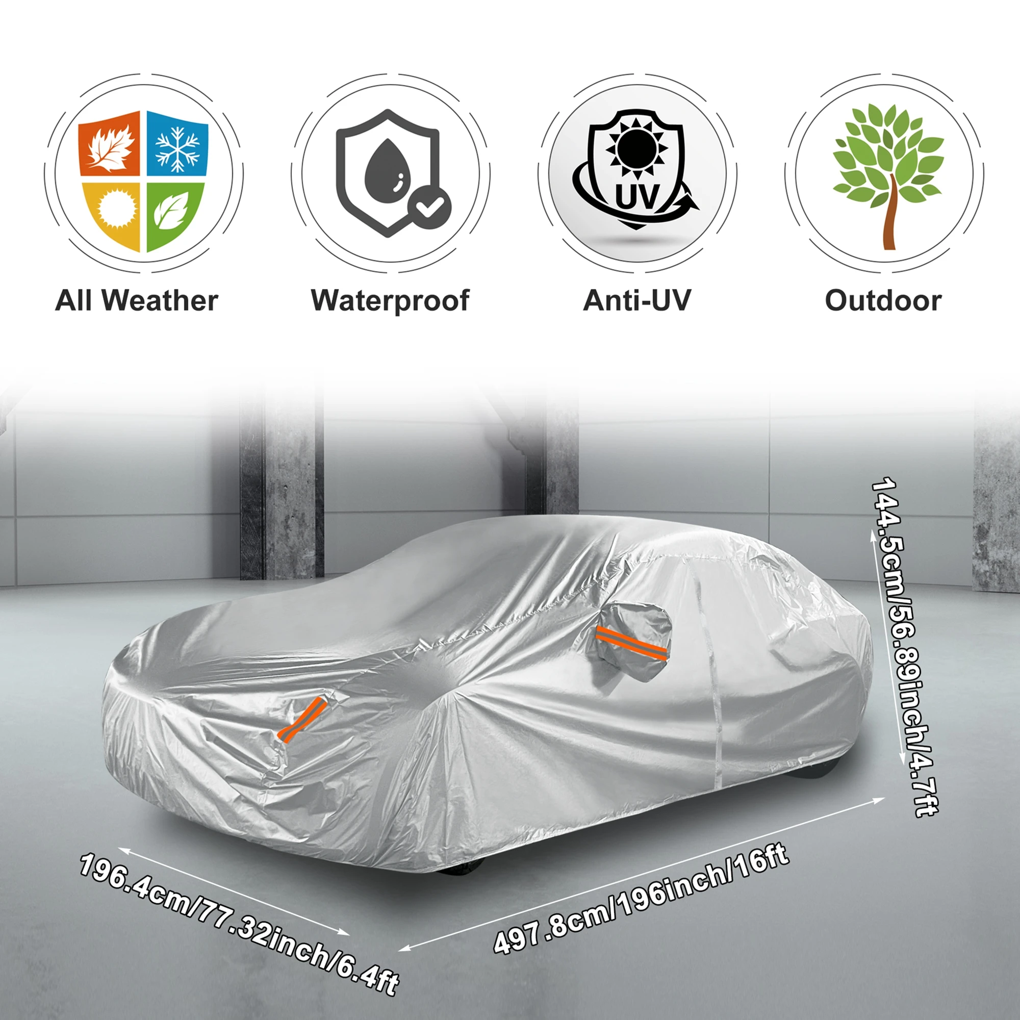 

Автомобильный чехол Uxcell для Tesla Model S 2012-2023, водонепроницаемый уличный светильник с защитой от царапин
