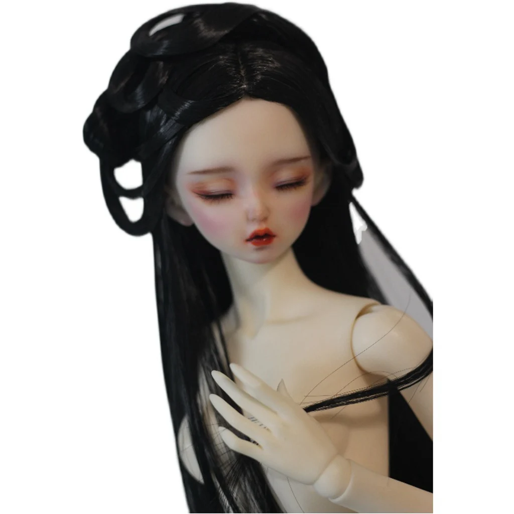 

1/4 1/3 Scale BJD Wigs Ancient Costume Hanfu Retro Hairstyle Hair Fairy Wig For MSD SD13 Big Girl SSDF Doll Accessories A1437