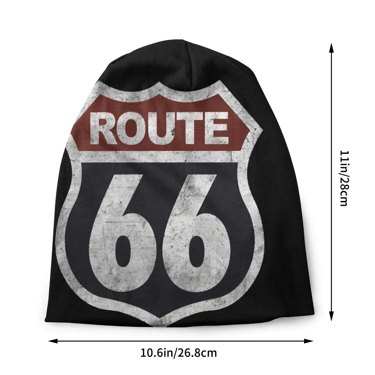 Route 66 Skullies Beanies Caps Historic Vintage Thin Hat Autumn Spring Bonnet Hats Men Women's Hip Hop Ski Cap