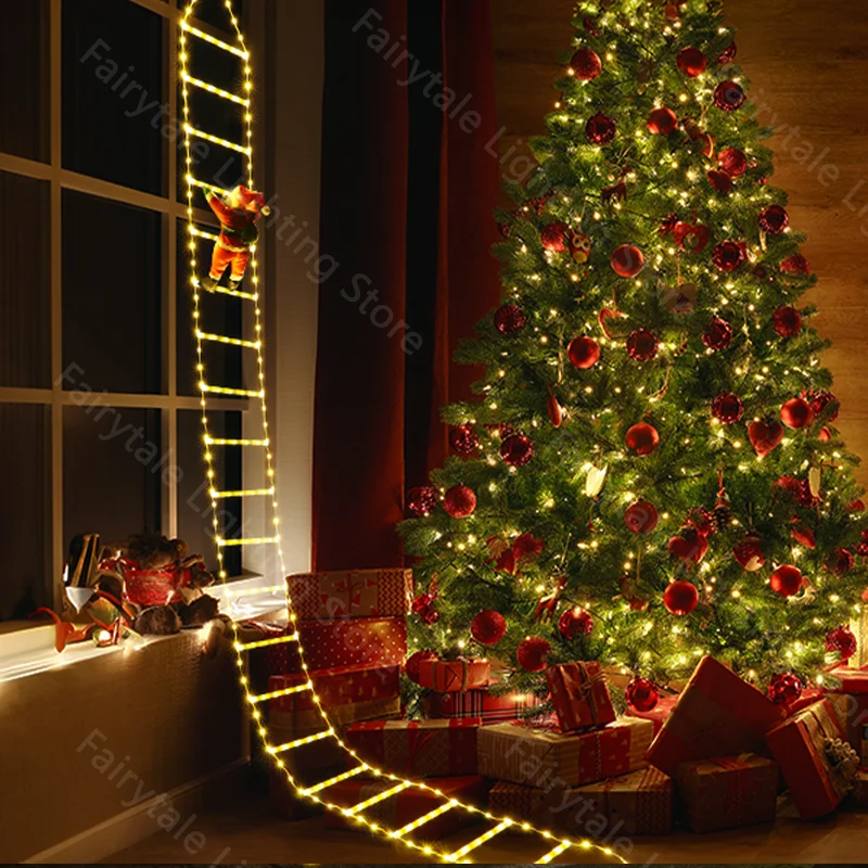 عيد الميلاد تسلق سلم سانتا 3M الديكور في الهواء الطلق للمنزل حديقة شجرة عيد الميلاد زخرفة هدية السنة الجديدة #1