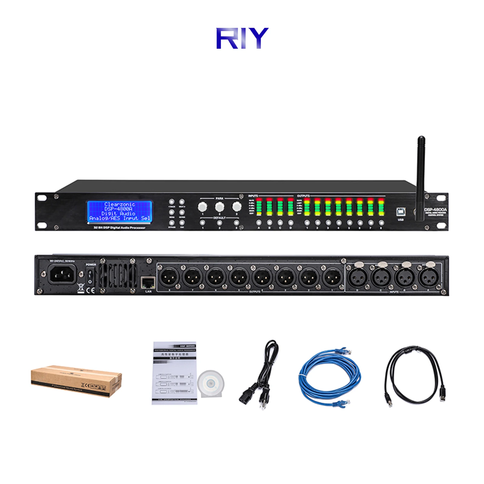 Professional DriveRack PA2 Audio Processor 2In6Out Stage Sound Speaker Management System