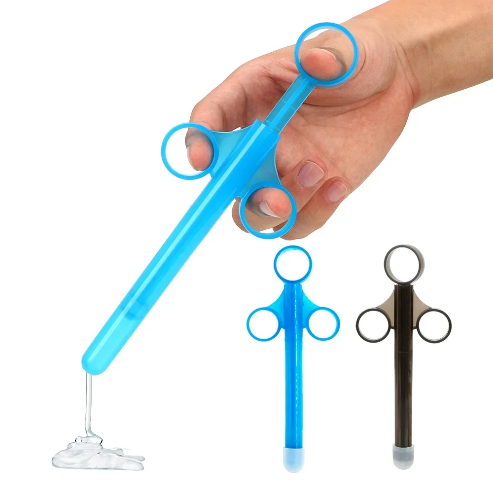 Hombres Mujeres inyectar lubricantes lanzador de aceite herramientas de limpieza Anal Enema inyector lubricante 10ML tapón Anal juguetes sexuales eróticos para adultos