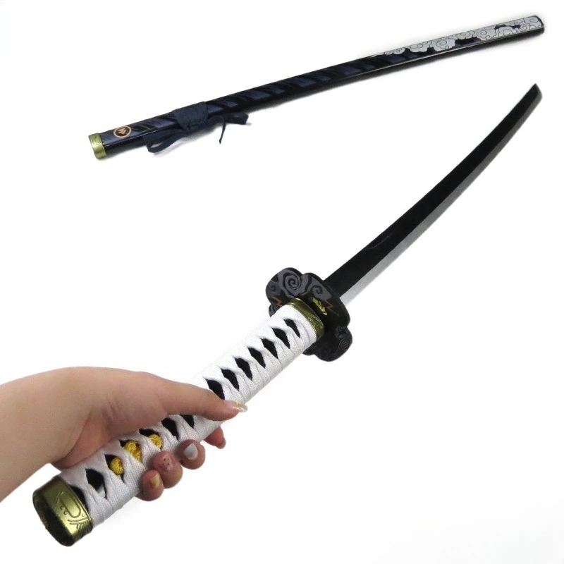 Espada samurái fantasma de Tsushima, modelo de bambú, cuchillos de juego, accesorios periféricos con funda, regalos coleccionables para novio, 100cm/33,37 pulgadas
