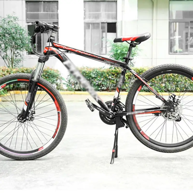 Pata de cabra doble para bicicleta, soporte central plegable, resistente, ajustable, para MTB