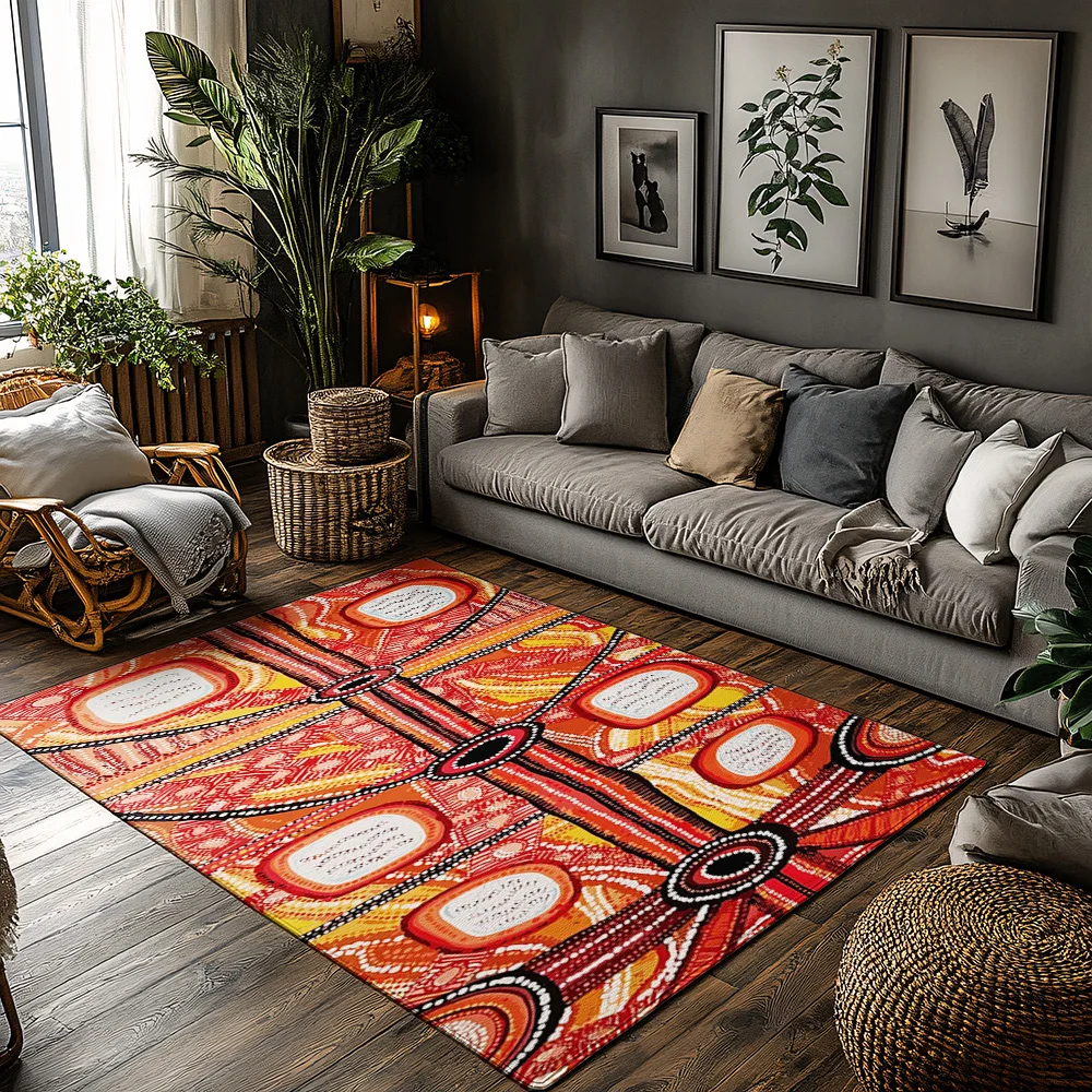 

Коврик в стиле бохо, нескользящий моющийся домашний и уличный ковер, современный абстрактный геометрический узор, напольный коврик для гостиной, спальни, домашний декор