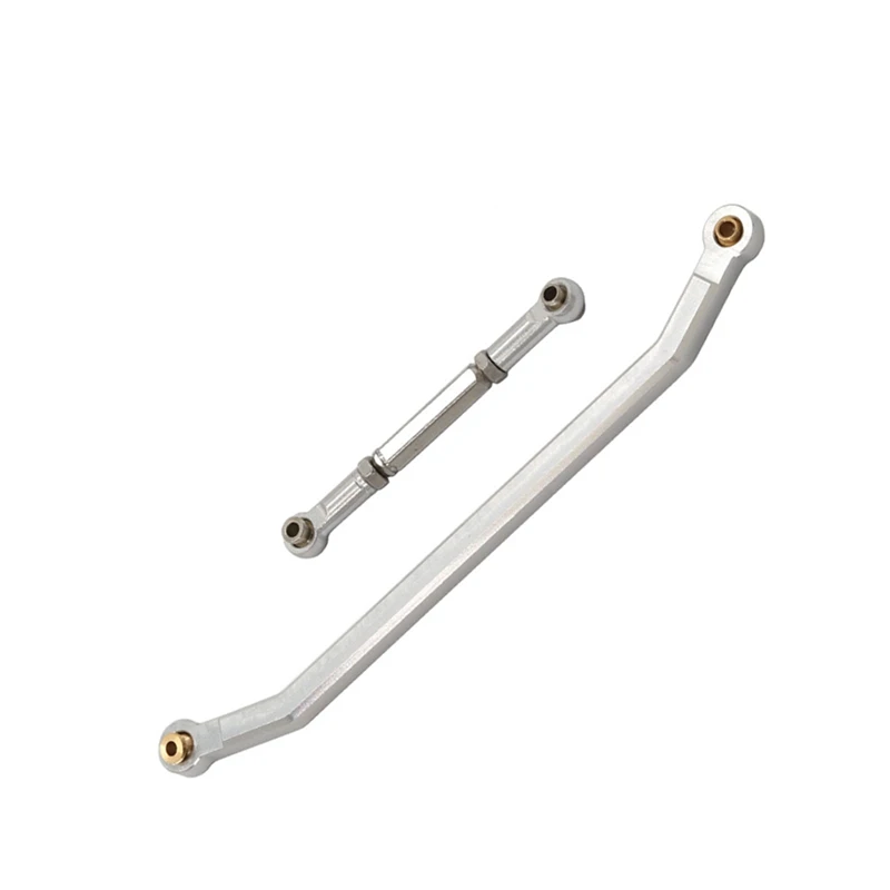 طقم قضيب ربط أقوى من سبائك الألومنيوم ، ترقية جزء السيارة RC ، الفضة ، التوجيه ، MN128