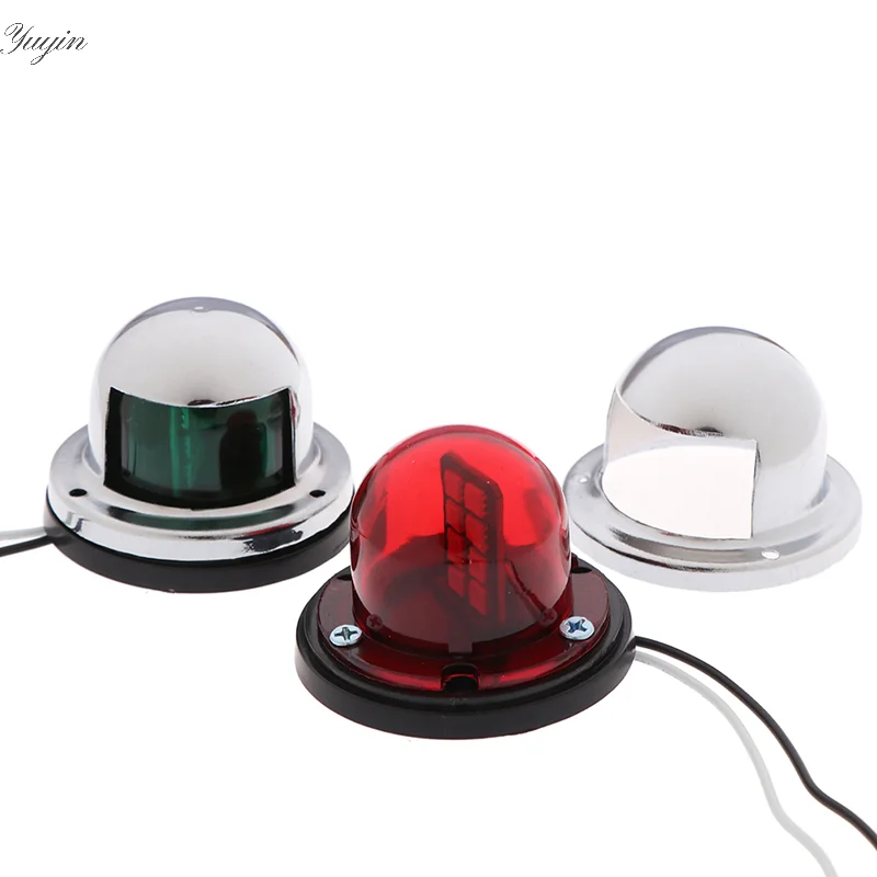 

[CR]2x Marine Boat Stainless Steel Red&Green LED Navigation Signal Light Lamp Yacht