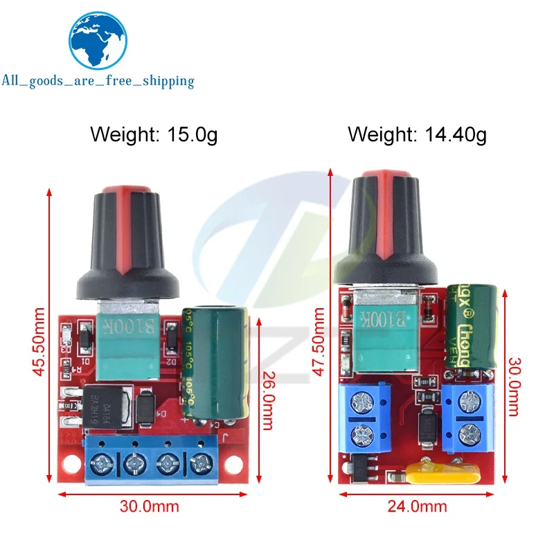 1/5PCS DC 4.5V-35V 5A 90W Motor Speed Controller Module Speed Regulator Adjust Board Switch 12V 24V