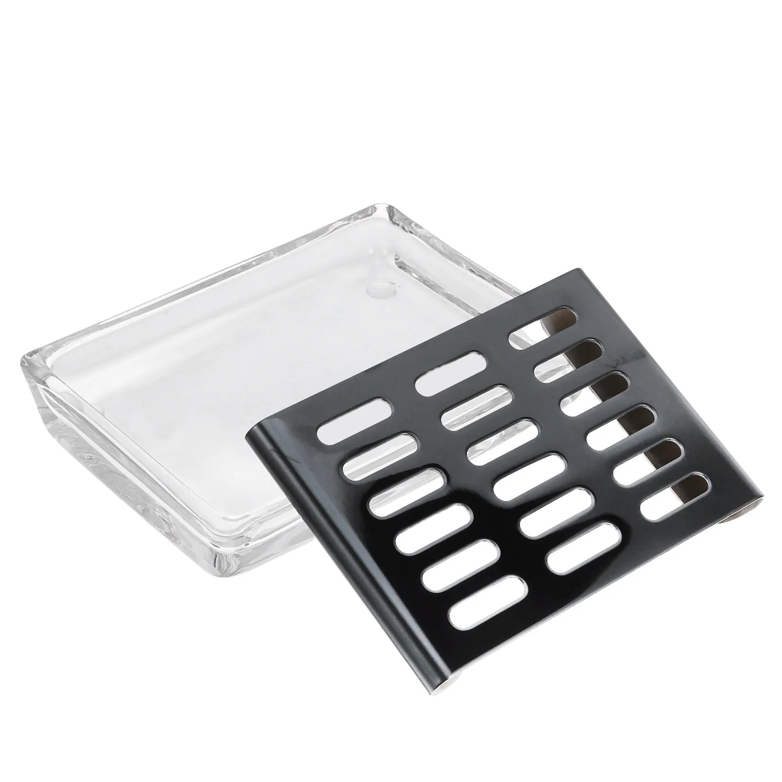 

Самоотводящаяся стеклянная мыльница с открытым дренажным отверстием для ванной, душа, кухни, столешницы, подставка для мыла, органайзер-лоток для хранения