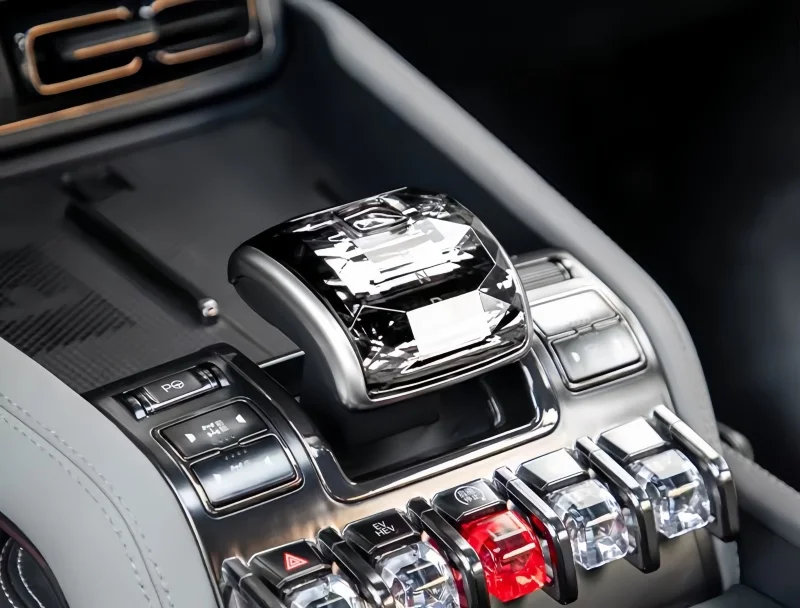Car Crystal Gear Panel Fit for BYD Leopard 5 Leopard 8 Modified Auto Center Console Snap-on Gear Head Cover Car Upgrade Parts