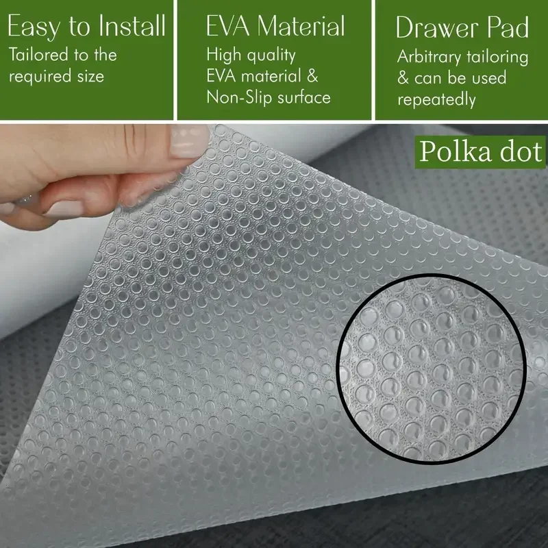 1Roll EVA Environmentally Cabinet Mat Refrigerator Drawer Mat Shelf Cover Liners Non Slip Waterproof Closet Placemat Table Pad