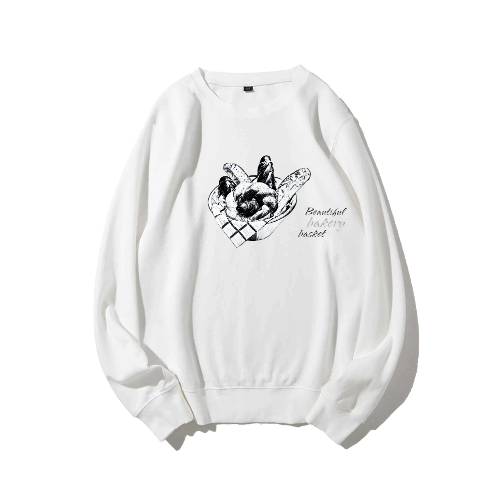 Beautiful Bakery Busket Casual Daily Wear Unisex Sweatshirt Multiple Colors Versatile Stylish Pullover New Arrival Best Seller