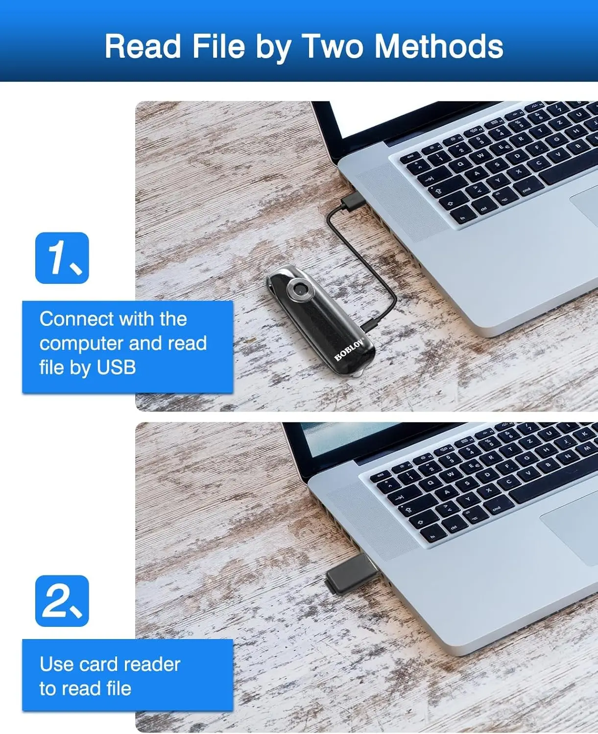 BOBLOV 007 Małe kamery na ciałoPrzenośne kieszonkowe małe kamery na ciało z klipsem na plecach 128 GB 1080P Kamera montowana na ciele Mini kamera do roweru — zdjęcie produktu 5