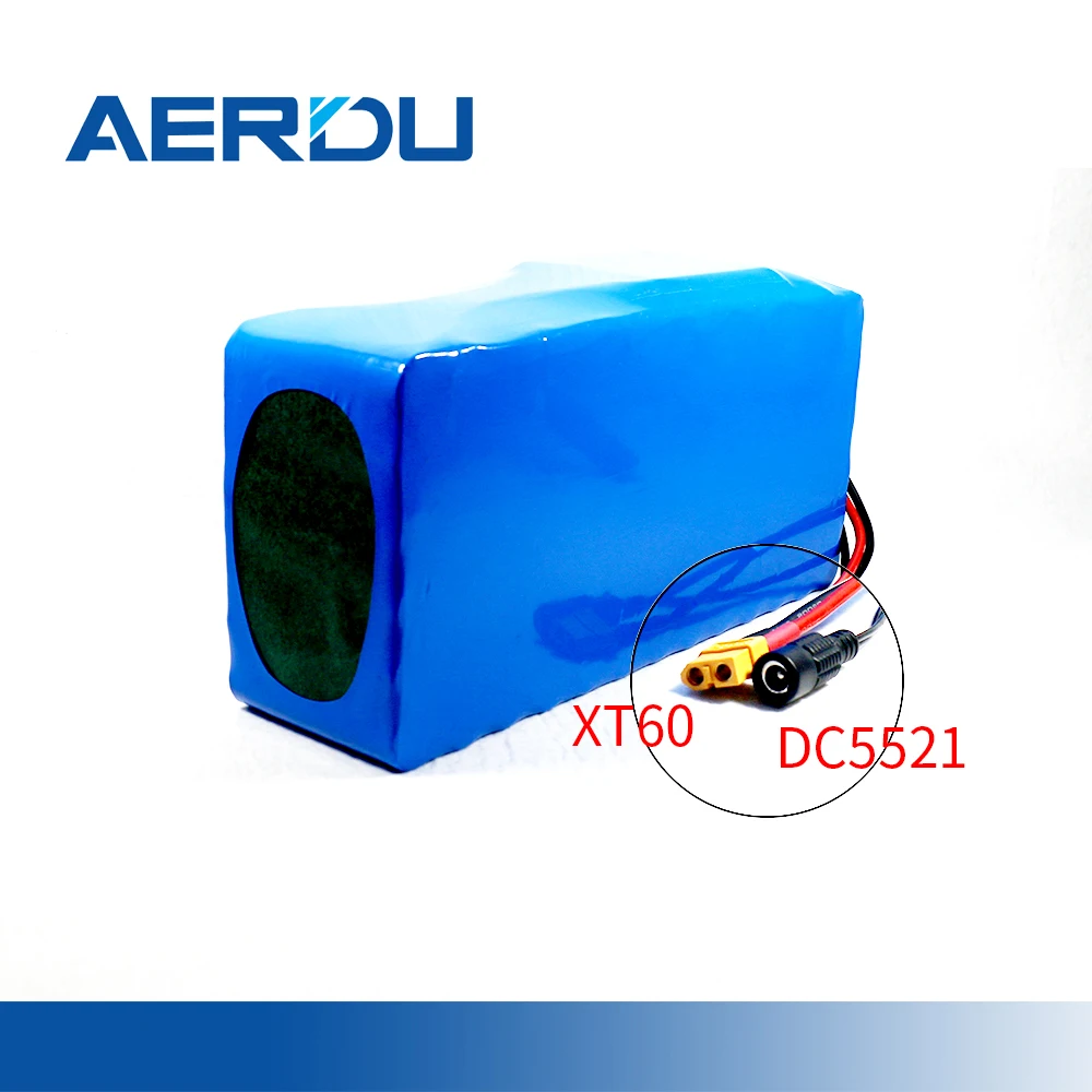 AERDU 48V 21Ah 13S6P 18650 Li-ion Battery Pack For 1500W Motor E-bike Scooter 40A Common Port BMS With Balance  EU US NO TAX DDP