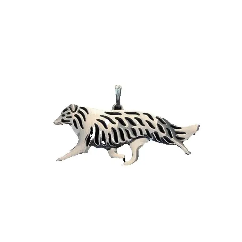 Colgante en forma de perro Border Collie para mujer de aleación de moda