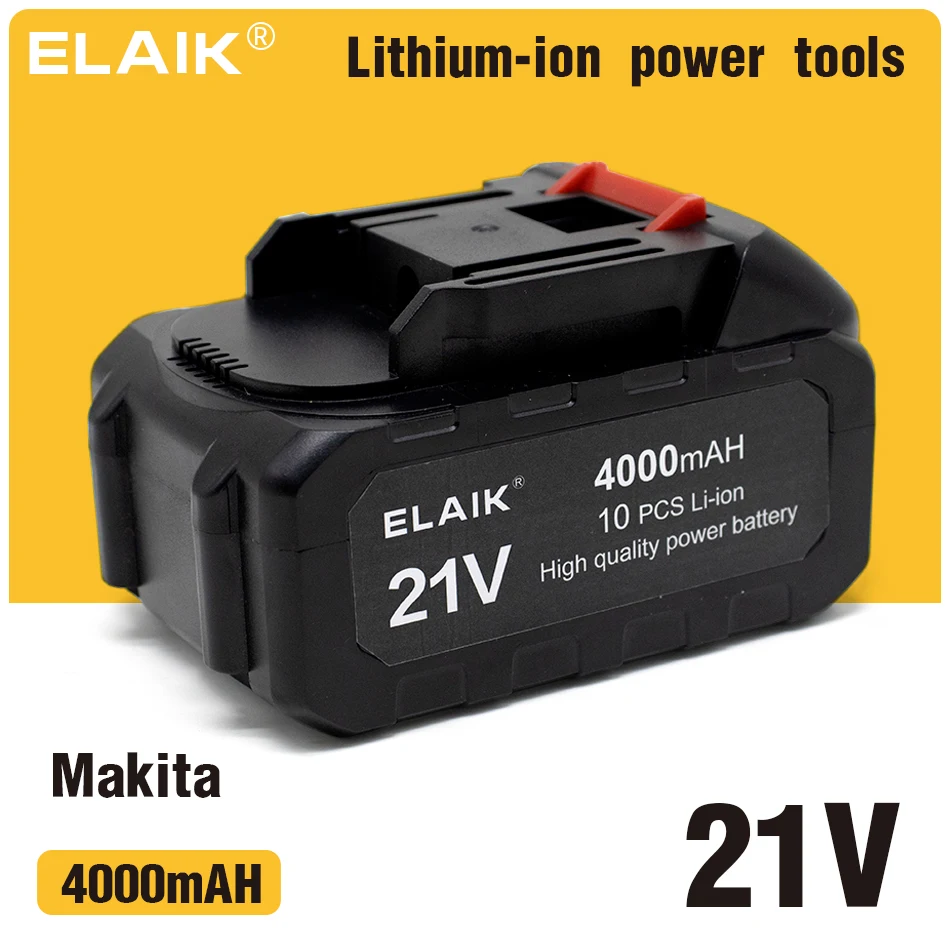 21V 6AH 4AH high-power durable lithium battery, charger, suitable for Makita 21V series electric tools, high-pressure water guns